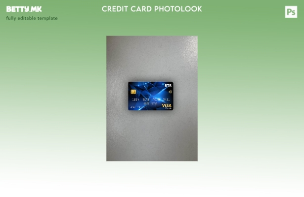 модерен стил Русија VTB банка виза класична картичка photolook преден шаблон